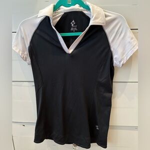 JOFIT Ladies Women’s Size Extra Small Black White Sleeveless Collar Golf…